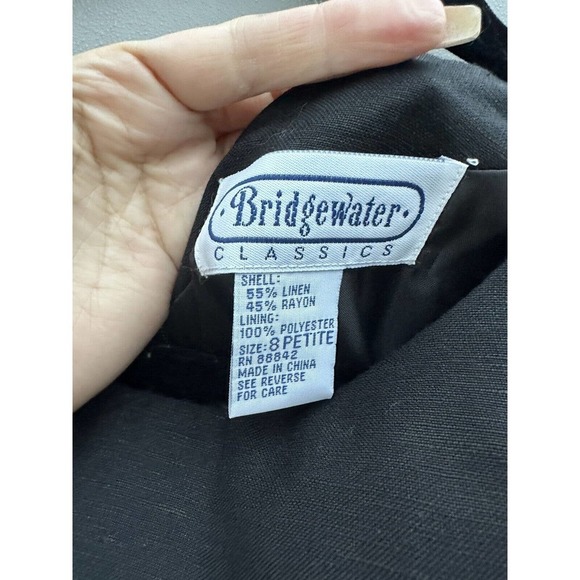 Bridgewater Classic Women’s Black Linen Blend Shift Dress Sz 8 - Picture 10 of 11